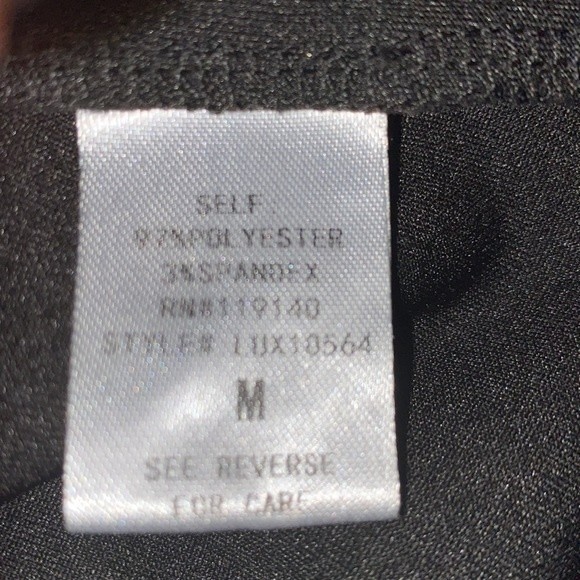 FAVLUX Dress Black Asymmetrical long sleeve back zip V neck size M - Picture 8 of 13